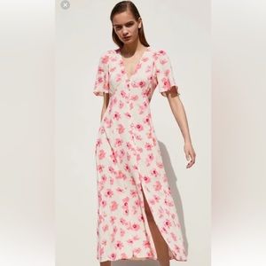 Zara medium maxi floral button 90s